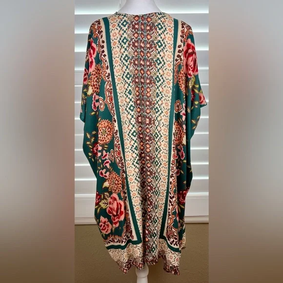 Gorgeous Fall Green Kimono Sz.S, By Angie - Picture 2 of 8